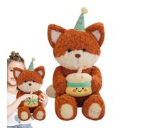 Generisch Cute Bear Cushion, Bear Plush Cushion, 15 Inch Adorable Animals Doll Toy, Adorable Hugging Fox Toy, Comfortable Touch for Living Room Decoration
