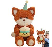 Generisch Cute Bear Cushion, Bear Plush Cushion - 15 Inch Adorable Comfortable Touch Animals Cushion, Soft Fox Huggable Cushion Toy 15 Inch for Car, Sofa, Couch