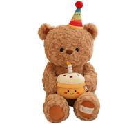 Generisch Cute Bear Plush Cushion, Plush Bear Doll - 15 Inch Adorable Animals Doll Toy | Comfortable Touch Cute Decorative Hugging Fox Cushion for Bedroom