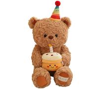 Generisch Cute Bear Plush Cushion, Plush Bear Doll - 15 Inch Adorable Comfortable Touch Animals Cushion - Adorable Hugging Fox Toy Comfortable Touch for Living Room Decoration