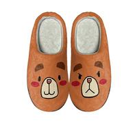 Generisch Cute Cartoon Halloween Animal Slippers - Slippers Women Cute Winter Funny Hut Shoes Plush Warm Home Shoes Unisex House Slippers Non-Slip Mules Lovers Slippers, brown, 8.5 UK
