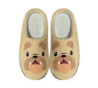 Generisch Cute Cartoon Halloween Animal Slippers - Slippers Women Cute Winter Funny Hut Shoes Plush Warm Home Shoes Unisex House Slippers Non-Slip Mules Lovers Slippers, khaki, 12 UK