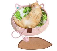 Generisch Cute Cat Bed, Funny Design with Cushion - Small Dog Bed Cat Nest - for Sleeping Play Interaction Calming All Year Round Living Room Balcony