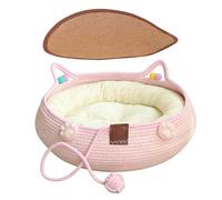 Generisch Cute Cat Bed, Funny Design with Cushion, Small Kitten Bed & Accessories for Small Pets, for Sleeping, Play, Interaction, Calming, All Season, Living Room, Balcony