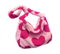 Generisch Cute Heart Bag Large Capacity Shoulder Bag with Soft Texture and Minimalist Design, pink, standard size, Rucksack Backpacks