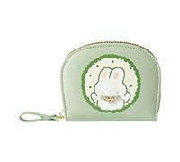 Generisch Cute Multi Card Women's Card Holder Multifunctional Purse with Zip and Large Capacity Wallets for Women, Green, standard size