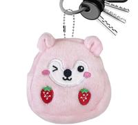 Generisch Cute Purse - Kawaii Animal Purse with Hamster Pattern, Cute Strawberry Case with Secure Closure | Adorable Companion for Kids Women Coin Cards Daily Life Handbag