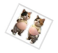 Generisch Cute stickers, funny cat belly stickers, mobile phone stickers for scrapbook decoration, for adults, girls, diary, journal, planner, mobile phone case, luggage, skateboard
