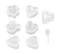 Generisch Cute Sushi Mould, 8-Piece Reusable Smooth Animal Figures for DIY Kitchen Tools, Lunch Box, Rice Ball Moulds - for Picnic, Camping, Barbecue, School, Home