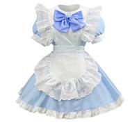 Generisch Cute Women's Costume, Cosplay, Lolita, Halloween, Beer Festival, Women's Costume Leather Warmers for Men in the Middle Ages (Blue, S)