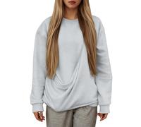 Generisch Cute Women's Jumper with Large Pocket for Dogs Sweatshirt Soft Leisure Sweater with Pet Pocket Long Sleeve Winter Kangaroo Pocket Cat Pocket Women's Jumper, lightgrey, L