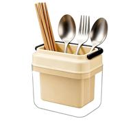Generisch Cutlery Holder - Non-Slip 2 Compartment Drainer | Divided Worktop Holder for Cutlery, for Spoons, Knives, Cutlery Brush, Home, Home, Restaurant, Country House Style
