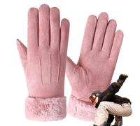 Generisch Cycling Gloves for Women Touch Screen, Windproof Cycling Gloves - Warm Outdoor Cycling Gloves - Thick Thermal Riding Gloves, Warm, Comfortable Fleece Mitten