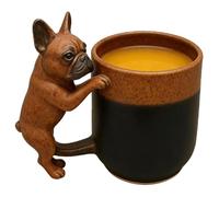 Generisch Dachshund Coffee Mug - 11 x 10 x 14 cm Resin Noble Material Handle Design Bulldog Style Cute Drinking Cups Novelty Gift Accessories | Ideal for Tea, Milk, Juice, Kitchen