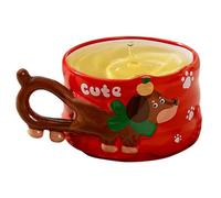 Generisch Dachshund Coffee Mug - 380 ml 3D Dachshund Handle Ceramic Coffee Mug - Coffee Cup for Picnic, Outdoor, Camping, Home, Party, Whiskey, Beer