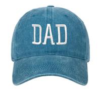 Generisch Dad 2025 to Dad 2025 Daddy Established 2025 Hats for Men Washed Distressed Baseball Cap Dad Embroidered Pigment Dyed Profile Cotton Cap Bastards Cap, sky blue, One Size