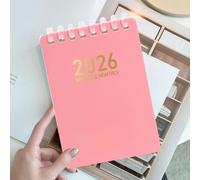 Generisch Daily Planner, 2026 Ring Binder, A7 Pocket Format, Soft Spiral Bound, Appointment Planning for Study, Work, Everyday Use