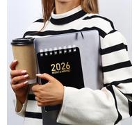 Generisch Daily Planner Notebook - 2026 Daily Calendar Planner, Pocket Size, A7 Soft Spiral Binding for School, Occupation, Planning, Diary, Study