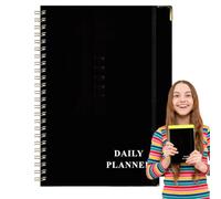 Generisch Daily Planner Notebook, Daily Planner, Spiral Bound Organiser Daily Planner Book A5 Format for Spiral Bound, School, Business Work