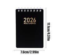 Generisch Daily Planner, Notebook Spring 2026, A7 Pocket Format, Soft Spiral Bound, Appointment Planning for Study, Work, Everyday Use