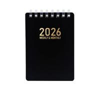Generisch Daily Planner - Ring Notebook 2026 A7 Pocket Size | Soft Spiral Bound | Notebook Field Meetings School University Law | Portable , Practical Agenda, Student Office