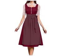 Generisch Damen München Oktoberfest Dirndl Kleid, traditionelles bayerisches Party Kostüm für Bierfest, vielseitig nutzbar für Karneval, Halloween und Themenpartys Aller Art