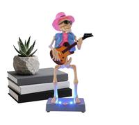 Generisch Dancing Skeleton, Electric Illuminated Halloween Figure, Halloween Rock Style Figure, for Kids Teenagers, Collectors, Home, Office, Living Room, Study, Party, Bookshelf, Dining Table