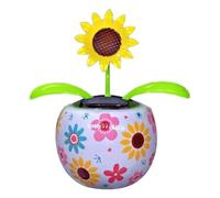 Generisch Dancing Toy, Dancing Solar Powered N Shaker Head Ornament in Colourful Pots, N Car Decoration, Solar Dance Figures for Home and Car Interior