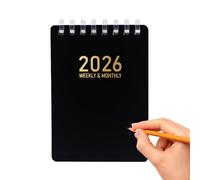 Generisch Day Planner, 2026 Ringed Notebook - A7 Soft Coil Date Workbook Pocket Size for Sketching Planning Journaling Work Meetings Research