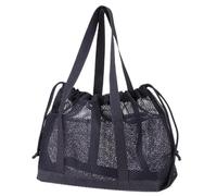 Generisch De Playa Plegable Resistente A La, De Malla Para Playa Transpirable, Tote Bag Ligero De Verano, Bolso De Mano Para Mujer Y Niñas, Bolsas Para Vacaciones Viajes Piscina Natación, black, Siehe