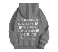 Generisch Dear Person Behind Me Remember That Mental Health Women's Hoodie "Enough" 2025, darkgray, M