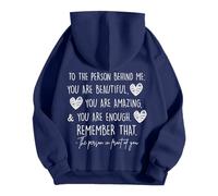 Generisch Dear Person Behind Me Remember That Mental Health Women's Hoodie "Enough" 2025, navy, XL