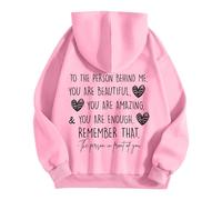 Generisch Dear Person Behind Me Remember That Mental Health Women's Hoodie "Enough" 2025, pink, XL