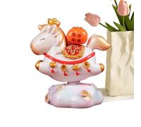 Generisch Decoration | Chinese Figures | Pony Table Statues with Coin - For Desk Living Room Bedroom Kitchen Bathroom Entrance Window New Year Housewarming Party