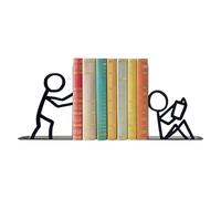 Generisch Decorative Bookends, Space Saving Metal , Non-Slip Bookends for the Home, for TV Cabinets, Bedroom, Living Room, Books, Library