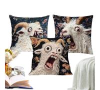 Generisch Decorative Cushion Covers 45 x 45 cm Screaming Goat Cushion Cover
