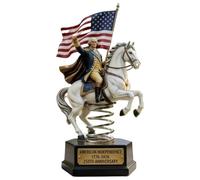 Generisch Decorative Figure for the Home, 250th Statue, Resin Figure Riding Men on Table Decoration, for Home, Bedroom, Living Room, Office, and Car Dashboard