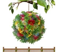 Generisch Decorative Flowers Topiary Balls for Outdoors - Artificial Plant Topiary Ball - Outdoor Plant Ball Green Decoration for Balcony Garden Front Door Backyard