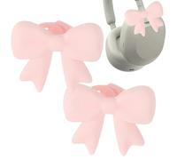 Generisch Decorative Object for Headphones - 3D Silicone in the Shape of a Bow as Cosplay Prop, 2 Piece Headphone Accessory Set | For Party Live Streaming Study Work Commuting