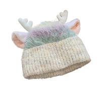 Generisch Deer Antlers Hat, Cute Warm Knitted Headgear, Reindeer Antlers Hat, for Christmas, Halloween, Party, Adults, Youth, Children, Women, Winter
