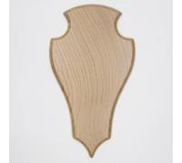 Generisch Deer Trophy Sign Pointed in Light Oak AF 33 x 18 cm Stag Shield