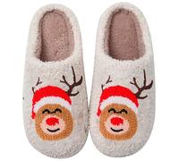 Generisch Delightful women's slippers, winter warm slippers, non-slip thickened cotton slippers, lightweight leisure hat shoes, lined plush felt slippers, many fun designs, l, 9 UK