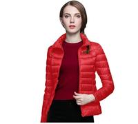 Generisch Delivery Saturday for Women Without Windproof Winter Coat Recycled Insulation Slim Short Winter Coat with Warm White Duck Down Coat Outerwear Army, RD1, L