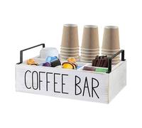 Generisch Desktop Coffee Station - Pod Storage Box | Large Organizer Tray for Coffee Bar | Multifunctional Container for Condiments, Accessories, Cups or Table Drinks