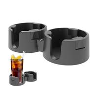 Generisch Desktop Cup Holder, 23 x 11.3 x 5.4 cm Sturdy Spill-Proof Adhesive Double Drink Coaster | Efficient Smooth Flat Desk Coaster, Non-Tipping Beverage Stand For Living Room, Workplace, Home