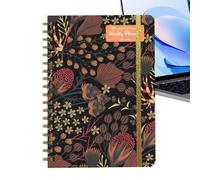 Generisch Diary - 53 Page A5 Portable Spiral Bound Calendar Notebook | Weekly Planner Notepad for Health and Mental Study Tasks | Home Cleaning Exercise, Holiday Office