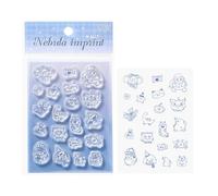 Generisch Diary Stamp - Acrylic Board, Includes Cute Silicone Pattern Tool, Alignment Design, Smooth Imprint Craft Supplies | Perfect for Scrapbooking, Planning Journals, Learning Notes