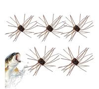 Generisch Dice Baits | With Multiple Tentacles 5 Pieces, Soft, Slow Sinking and Lifelike | Sea Urchin Artificial Bait - For Beginners, Fishermen, Salt and , Lakes, Streams,