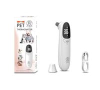 Generisch Digital Pet Fever Thermometer for Fast Accurate Temperature Measurement for Dogs Cats Indoor Outdoor Use (White, 15.5 x 5.5 x 4.5 cm)