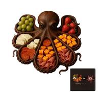 Generisch Dinner Plate, Serving Plate, Octopus Charcuterie Board as Dinnerware for Kitchen and Country Style, for Charcuterie, Cheese, Meat, Seafood, Lovers, Hosts, Dining Counters and